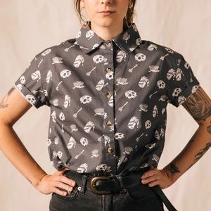 PYKNIC “Cerial Killer” 🥣☠️ button down tee